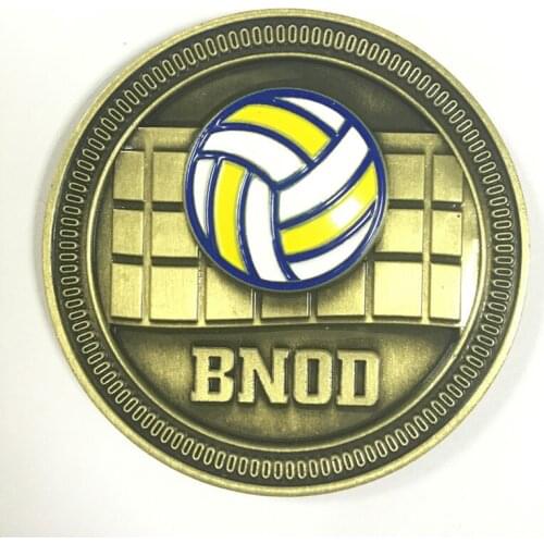 Custom volleyball game commemorative coin new style metal coin