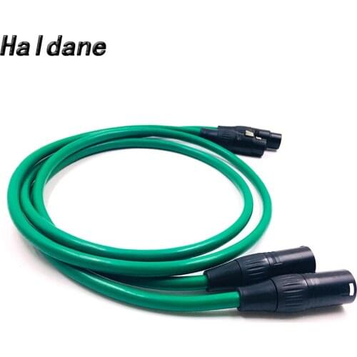 Haldane Pair Gold Plated XLR Balacned Audio Cable 3pin XLR Male to Female Amplifier Interconnect Cable with MCINTOSH USA-Cable