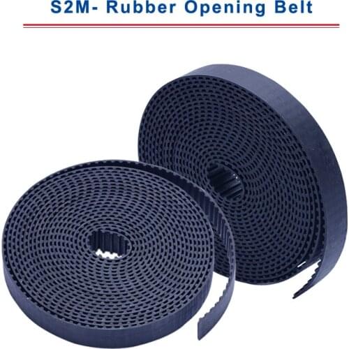 High Quality 1 meter S2M-Opening Timing Belt Rubber Material Belt Width 6 mm Synchronous Belt Teeth Pitch 2 mm For 3D Printer