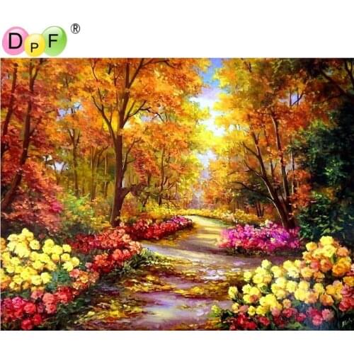 Crafts Diy Diamond Embroidery Painting Autumn 40x30cm Wall Decorative Square 100% Full Drill Rhinestone Pasted Cross Stitch