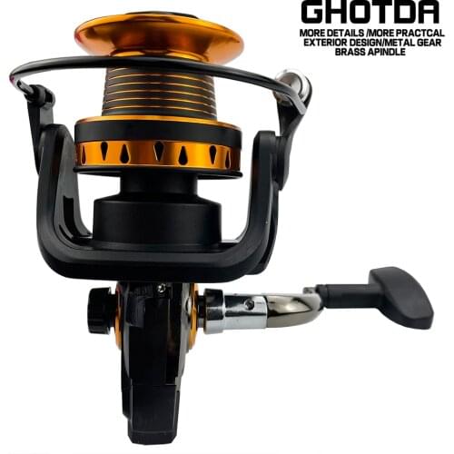 5.2:1 Fishing Reel 4000-8000 13 Bearing Freshwater Saltwater Max Drag 12KG Carp Fishing Reel for Bass Tackles