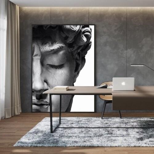 David Head Sculpture Nordic Black and White Posters And Prints Wall Art Canvas Paintings Pictures Living Room Home Decoration