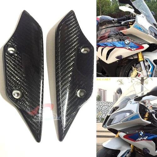 Motorcycle Front Fender Spoiler Winglets Fairing Carbon Fiber Side Wing Let For BMW S1000RR HP4 2009-2014 Full Carbon Fiber 100