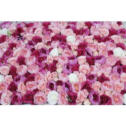 SPR Free Shipping-10pcs/lot wholesale good quality personized artificial peony rose flower wall for stage background decoration