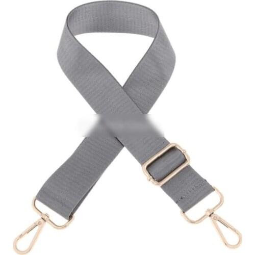 Shoulder Bag Belt Adjustable Bags Strap Stripe Replacement Handbag Gray Strap Handbag Accessories Decoration Gold Buckle 2019