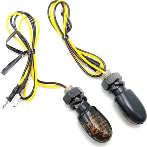 Universal LED Turn Signal Lights Motorcycle Indicators Lamp Cafe Racer Old School Cruiser Chopper Dirt bike Touring