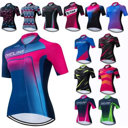 Cycling Jersey Women 2021 Short Sleeve MTB Bike Shirts Bicycle Clothing Maillot Ropa ciclismo Riding Road Bike Jersey Top