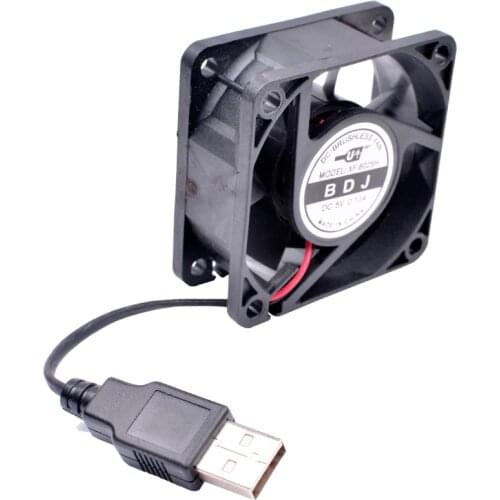Brand new original 6cm 60mm fan 60x60x25mm DC5V 0.10A USB plug quiet router TV box cooling fan