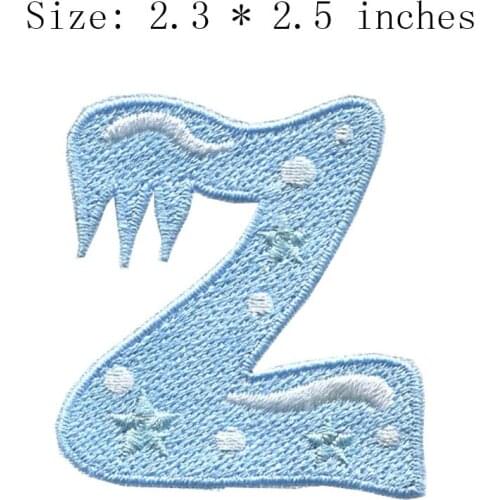 Z 2.3"wide DIY new fonts embroidery patch for Sports Patches/Club Sports Award Patches/Scooter emblems