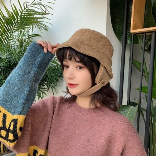 Winter Bucket hat caps Women Men Winter Hats Anti windy Fisherman Hat Panama street travel hat Fashion hat for Women