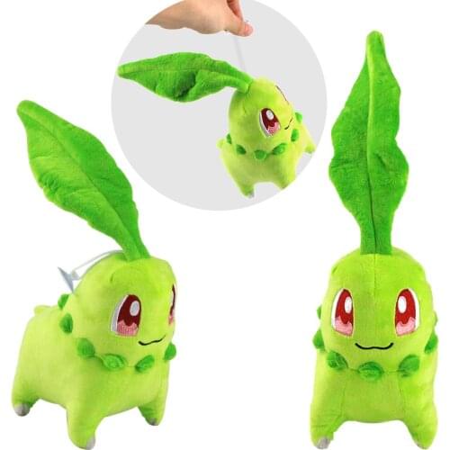 1pcs 17cm Chikorita Plush Dolls Cute Pendant Soft Stuffed Toys For Children Kids Birthday Christmas Gifts