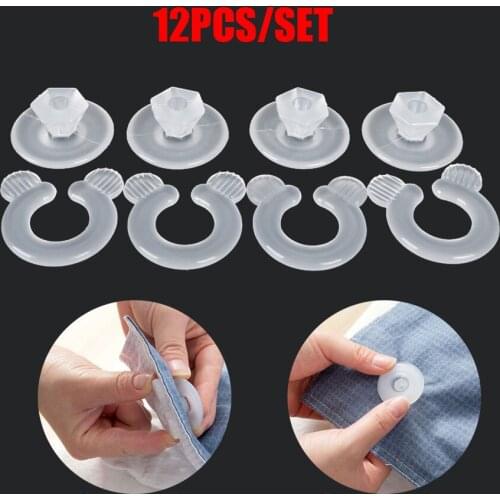 12PCS /SET Quality Plastic Durable Comforter Clamp Bed Duvet Fastener Home Holder Sheet Clip Quilt Gripper Blanket Cover gadgets