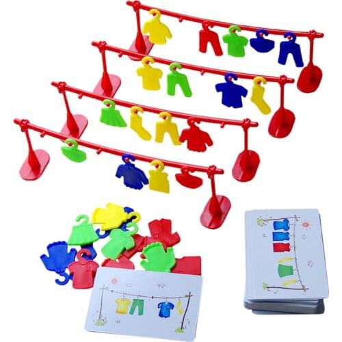155PCS Montessori Rainbow Clothes Drying Game Color Sorting Educational Toys Logical Thinking Training Kid Montessori Baby Toy