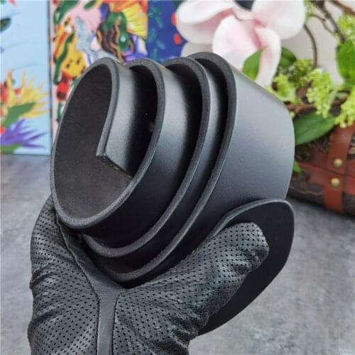 43MM WideThick Luxury Leather Belts Without Belt Buckles Ceinture Waist Belt For Pin Belt Buckle 95-130CM Black Men Belt SP08