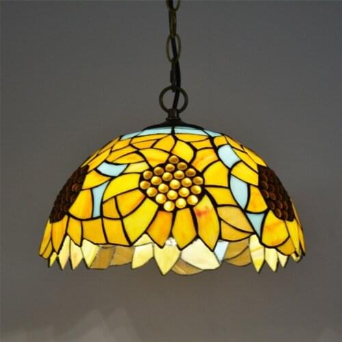 86LIGHT Tiffany Pendant Light Modern LED Lamp Flower Figure Fixtures For Home Dining Room Decoration