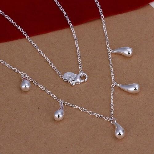 Free Shipping!!Wholesale silver plated Necklaces & Pendants,925 jewelry silver,Waterdrop Pendant Necklace SMTN131