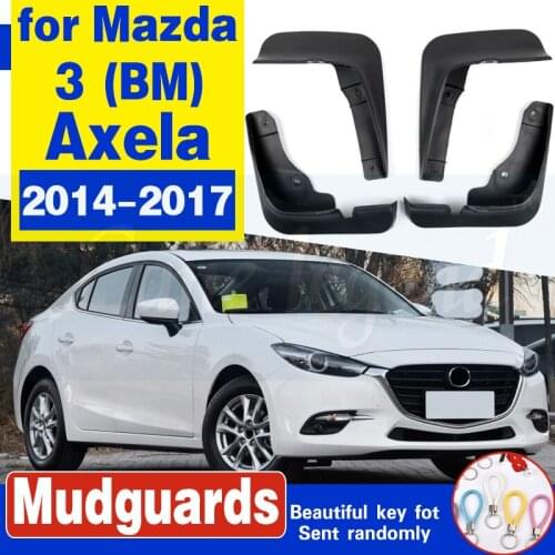 Front Rear Molded Mud Flaps For Mazda 3 (BM) Axela 4-Door Sedan 2014-2017 Mudflaps Splash Guards Mud Flap Mudguards 2015 2016