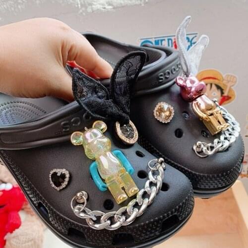 Elegant Croc Charms Cute Charms for Crocs DIY Bow Bear Shoe Charms Bundle Shoe Decoration Chain Shoe Accessories for Croc JIBZ