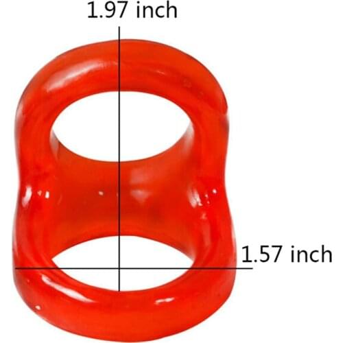 2pcs Erotic Double Penis Rings Men Delay Ejaculation Chastity Device Elastic Cock Rings Adult Games Product Sex Toys for Men