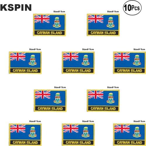 Cayman Island Flag Embroidery Patches Iron on Saw on Transfer patches Sewing Applications for Clothes in Home&Garden