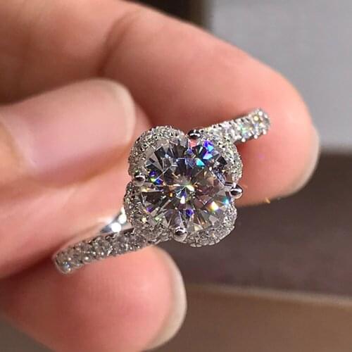 CAOSHI Exquisite Design Bridal Wedding Rings with Full Shiny Zirconia Delicate Female High-quality Accessories Jewelry Charms