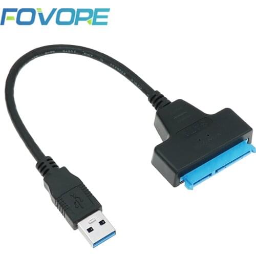 USB SATA cable USB 3 3.0 to 2.5 inch 2.5'' 22 pin SATA III HDD SSD cable SATA3 USB3 adapter controller for External Hard Drive