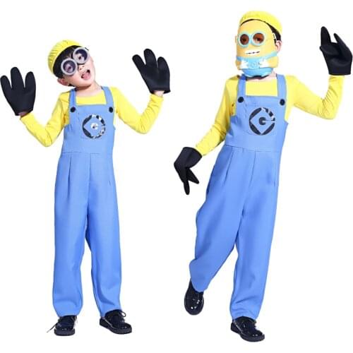 Halloween costume boys suit small yellow people Despicable Me Despicable Me RPG clothing Family fitted small yellow people
