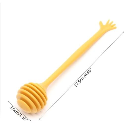 Round Head Spoon Stirrer PP Materials for Honey Pot Jar Dispense Drizzle Honey Containers Clearance Ball Wholesale&Dropship