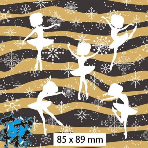 Metal Cutting Dies Ballet Dancer New Scrapbook Decoration Template Embossing DIY Paper Card Craft 85*89mm