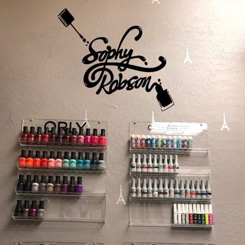Nail Salon Wall Decal Beauty Salon Nail Stylist Art Polish Manicure Woman Bedroom Interior Decor Door Window Vinyl Stickers Q791