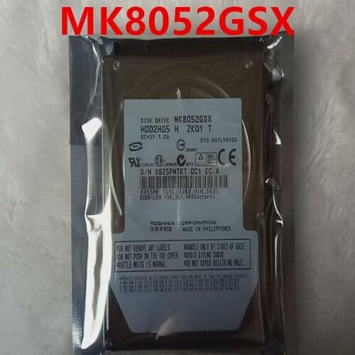 New HDD For Toshiba 80GB 2.5" SATA 3 Gb/s 8MB 5400RPM 9.5MM For Internal Hard Disk For Notebook HDD For MK8052GSX