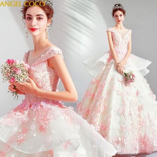 Orange pink Long Evening Dresses Party Ball Gowns Elegant Sexy V Neck Vestido De Noche Prom Dresses 2020 Sukienka Wieczorowa