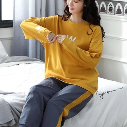Pyjama Women Clothes Autumn Womens Pajamas Sets Long-sleeved Sleepwear Suits Fashion Casual Outerwear Sleepwear Night Suit
