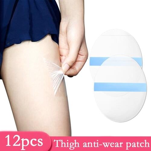 12pcs Thigh On The Inner Tapes Unisex Disposable Spandex Invisible Body Anti Friction Pads Patches For Outdoor Sport