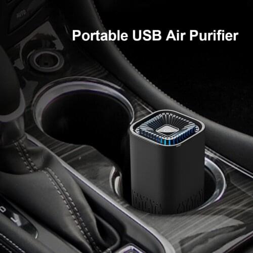 Portable Usb Car Negative Ion Air Purifier With Hepa Deodorant Filter Household Air Purifier For Home Office Desktop