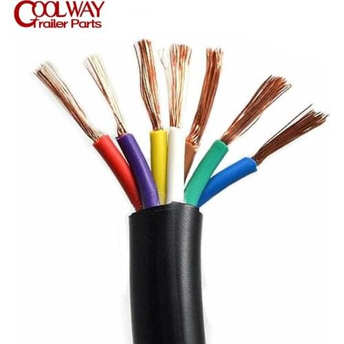 Bulk Trailer Electric Cable Wire 7 Cores 0.75mm2 Sold by Meter Truck Ute RV Parts Camper Caravan Accessories