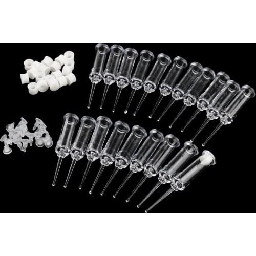 1/2/3ML Clear Plastic Perfume Essential Oil Lotion Cream Needle Tube Travel Disposable, Pack of 20