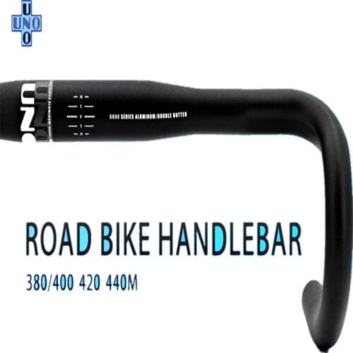 UNO Road Bike Handlebar Ultralight Bicycle Handle Drop Bar Racing Bicycle Bent Handlebar 31.8 380/400/420/440mm Bike Accessories