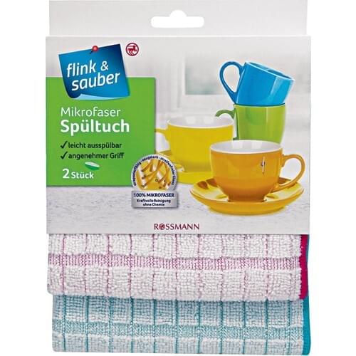 Microfiber Kitchen Durulama Cloth-2 PCs-Flink & Sauber - A Quality