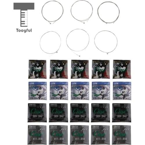 Tooyful Finest 5 Packs Nickel Alloy Electric Guitars Strings E-B-G-D-A-E String Instrument Accessory DIY