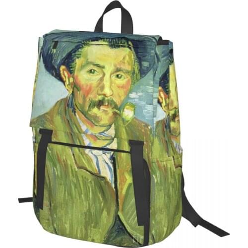 Van Gogh,Man Smoking,1888 Backpack for Girls Boys Travel RucksackBackpacks for Teenage school bag