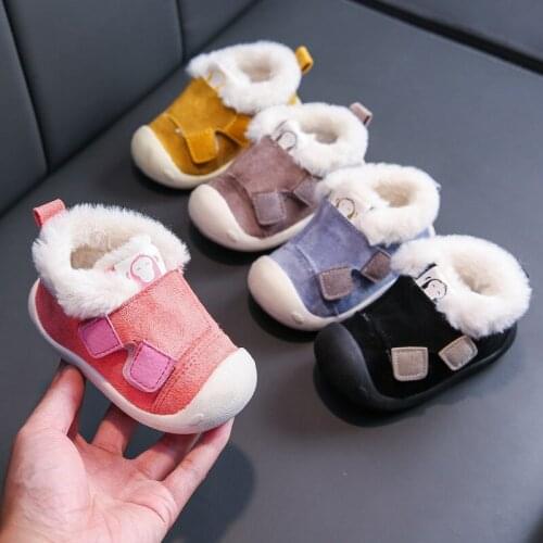 Winter Infant Toddler Boots Warm Plush Baby Girls Boys Snow Boots Outdoor Soft Bottom Non-Slip Child Kids Boots Shoes