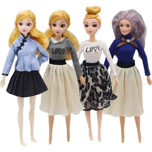 1x Doll Clothes Fashion Dress Daily Wear Skirt Party Gown Blouse Pants for 1/6 Barbies Doll Accessories Lovely Girl Kid Toy