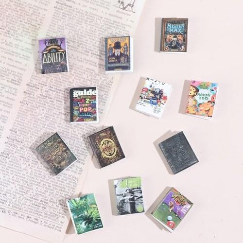 1Pc Mini Books Toys 1:12 Dollhouse Miniature Furniture Accessories Toy Decoration Different Series Books Kids Toys