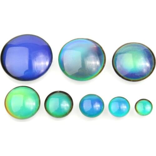 10pcs/bag Cabochon Color Change by Temperature 8 10 12 14 16 18 20 25 30mm Round Shape for Making Jewelry DIY