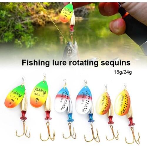 18g/24g Fishing Lures Fishing Spoon Long Cast Spinner Bait with Hook Trout Bass Pike Hard Bait Fishing Accessories high quality