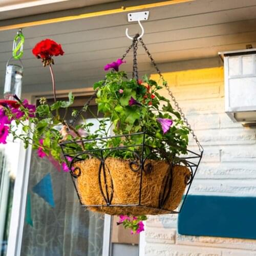 896B Square Ceiling Plant Hook Wall Hanging Hooks for Hanging Bird Feeder Lantern Wind Chime Planter Bearing Capacity 20kg