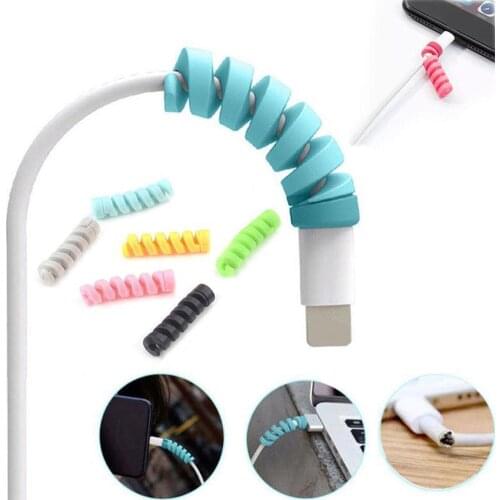2Pcs Data Cable Protector Cord Wire Universal Silicone Saver Charger USB Cover I5L7