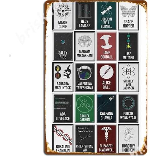 20 Women Who Changed Science. And The World Metal Signs Printing Kitchen Club Wall Decor Tin sign Posters