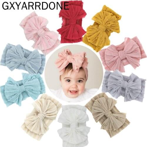 2020 Baby Headband Baby Girl Headbands for Girls Ruffle Messy Baby Bows Hair Accessories Opaska Dla Dziewczynki